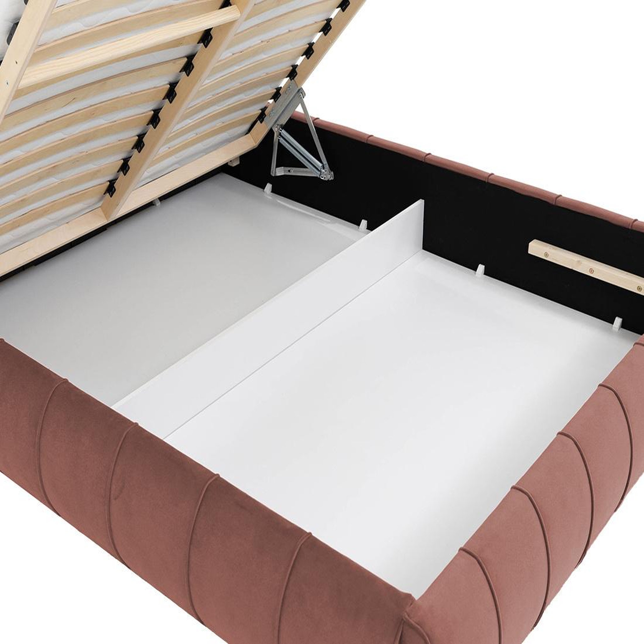 Voir la diapositive 4 : BEST MOBILIER Elsa - lit coffre - 140x200 cm - en velours - sommier inclus