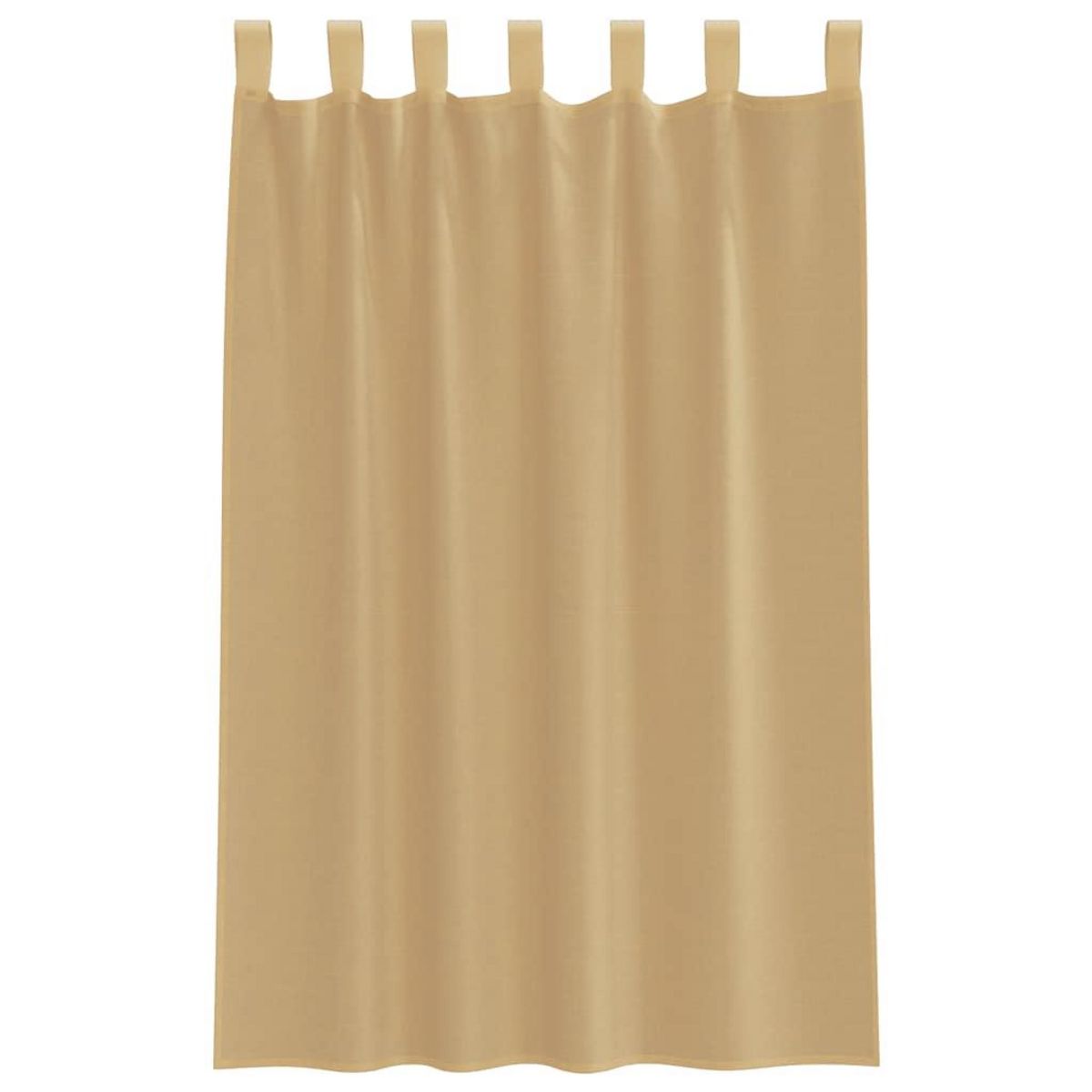 VIDAXL Rideaux en voile avec passe-tringles 2 pcs sable