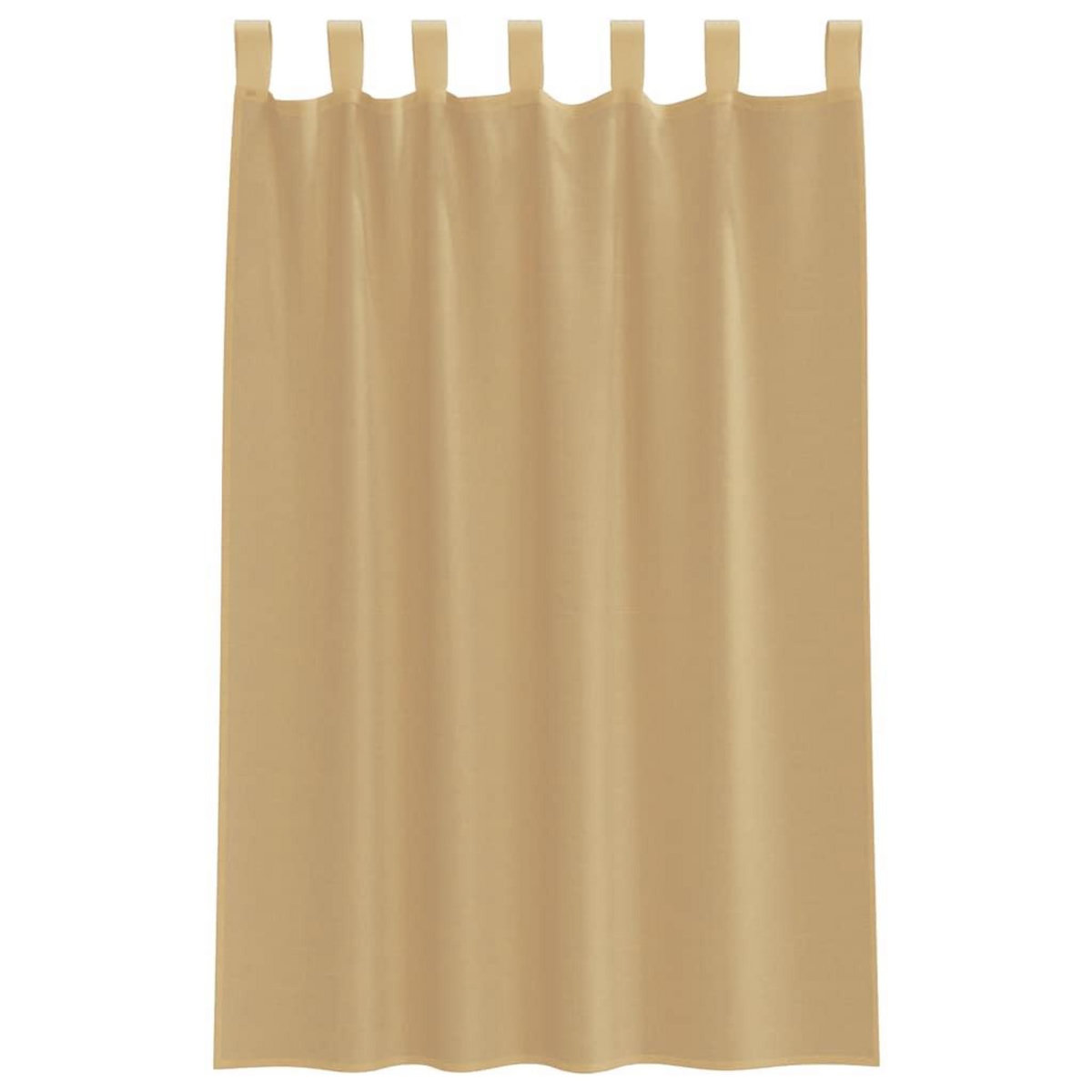 VIDAXL Rideaux en voile avec passe-tringles 2 pcs sable