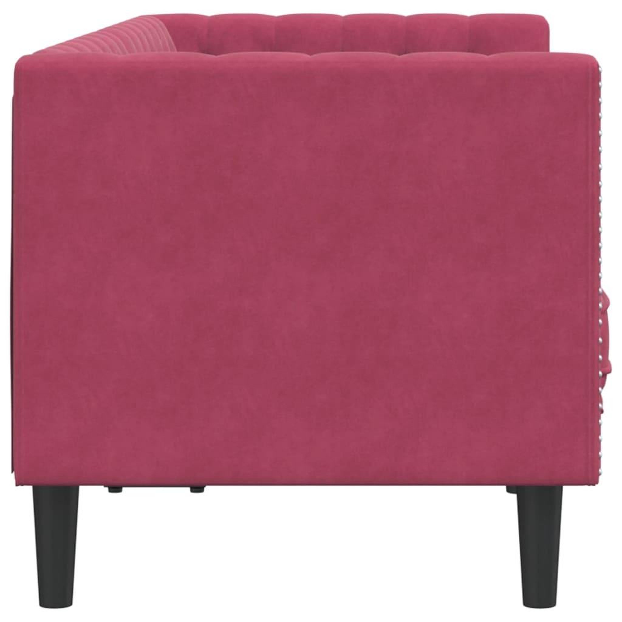 Voir la diapositive 5 : VIDAXL Canape Chesterfield avec traversins 2 places velours