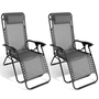 Voir la diapositive 1 : ID MARKET Lot de 2 fauteuils de jardin inclinables RELAX grand confort gris anthracite
