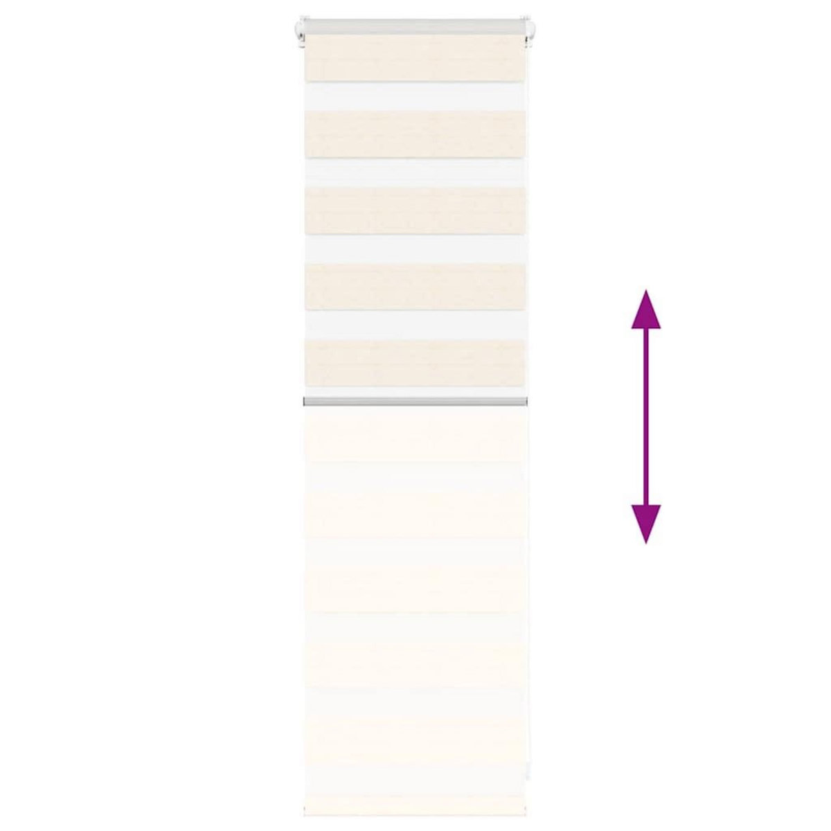 VIDAXL Store zebre beige marbre largeur du tissu 40,9 cm polyester