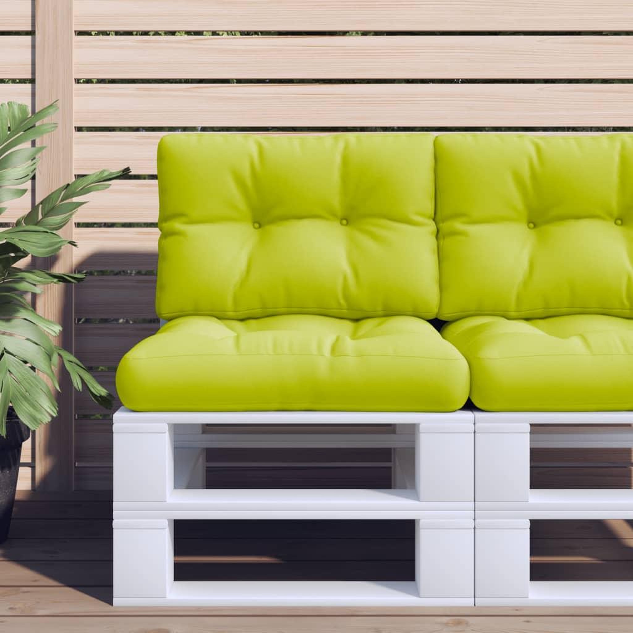 VIDAXL Coussin de palette vert vif 50x40x12 cm tissu