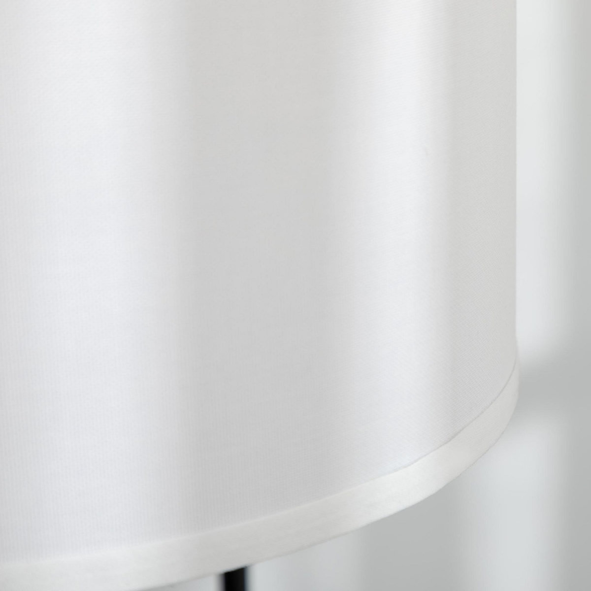 HOMCOM Lampadaire design néo-rétro max. 40 W 163H cm abat-jour circulaire aspect lin blanc piètement structure acier noir