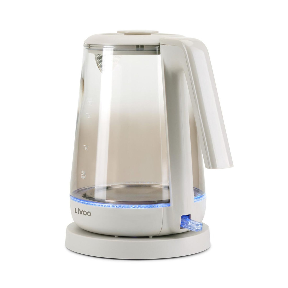 LIVOO Bouilloire sans fil 1.7l 220w verre - DOD216G