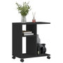 Voir la diapositive 4 : VIDAXL Table d'appoint avec roues noir 50x30x55 cm bois d'ingenierie