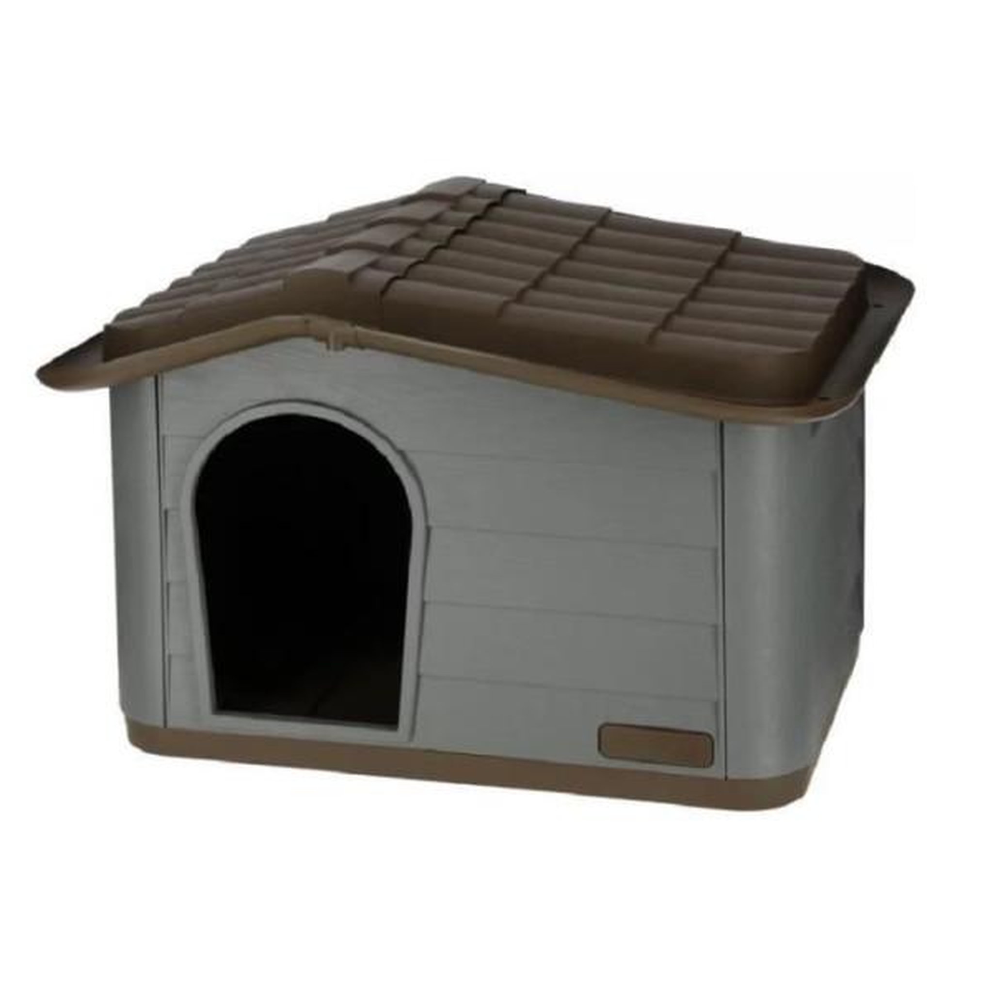 KERBL KERBL - Maison extérieure pour chats - 60 x 51 x 41 cm - Gris et marron - Plastique