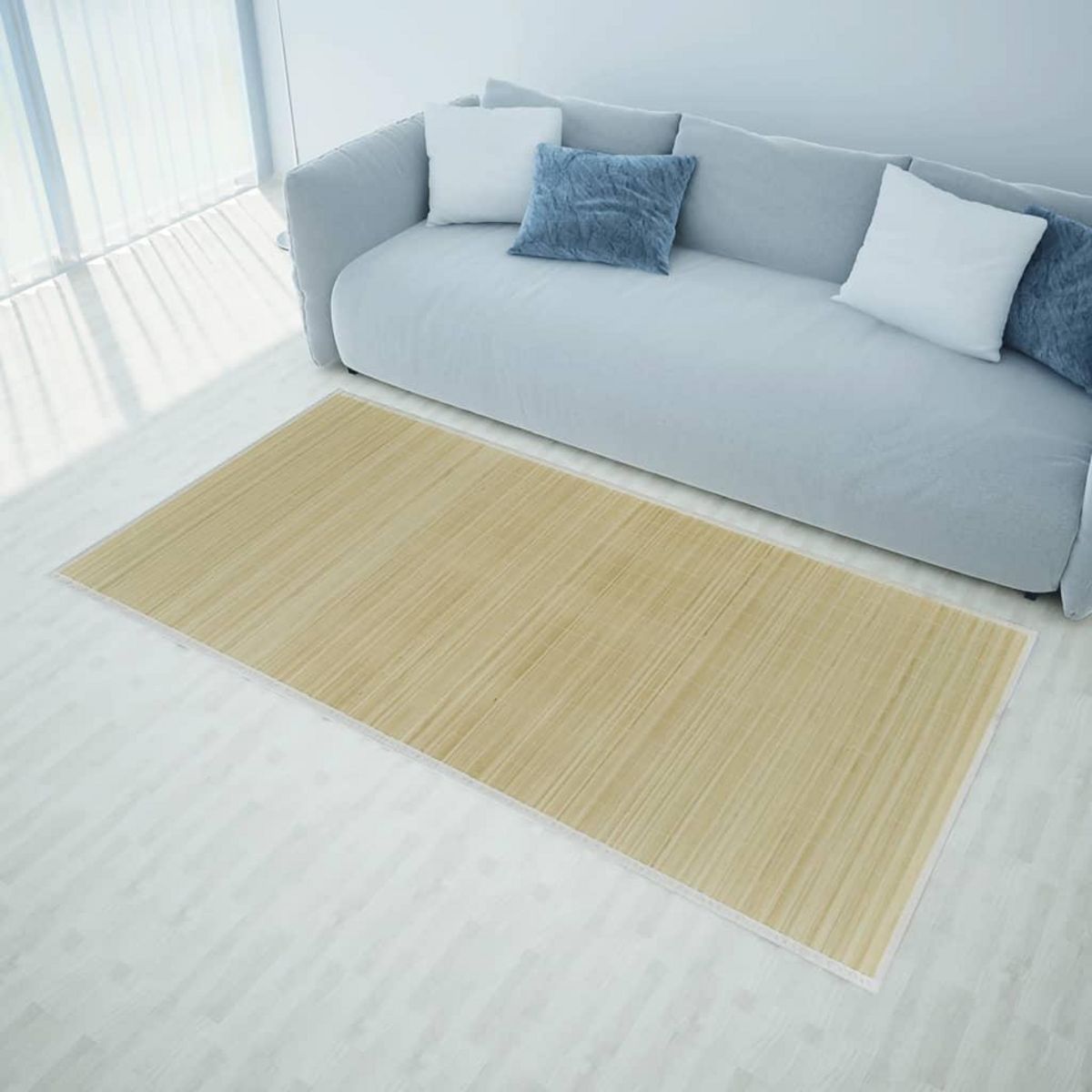 VIDAXL Tapis en bambou 160x230 cm Naturel