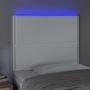 Voir la diapositive 3 : VIDAXL Tete de lit a LED Blanc 80x5x118/128 cm Similicuir