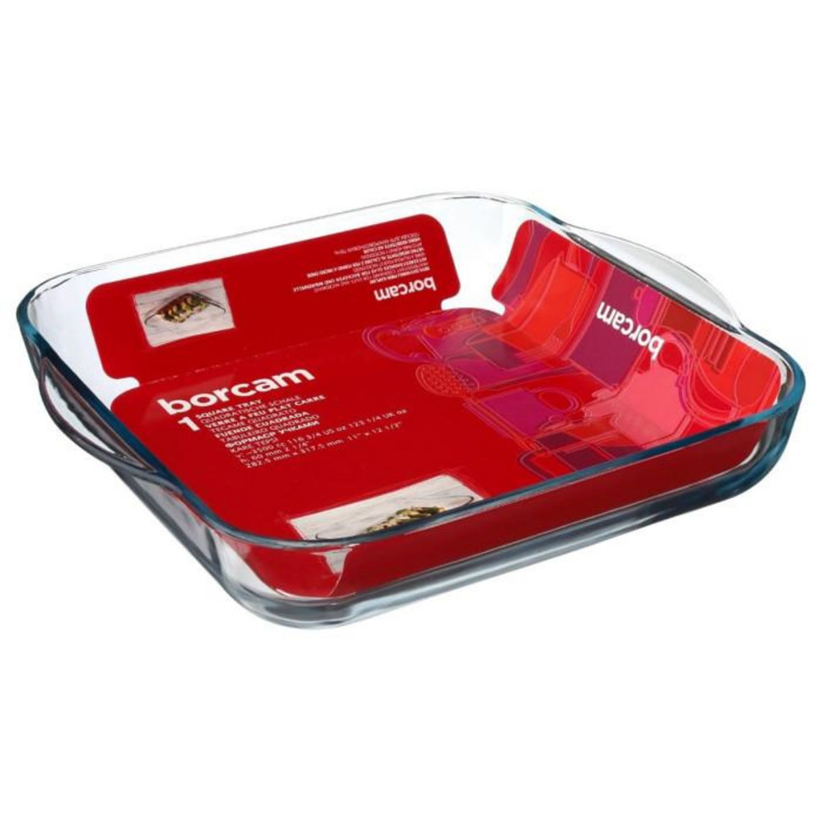 FIVE Plat à Four Carré  Verre  29cm Transparent