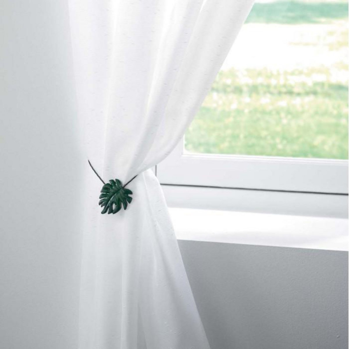 Paris Prix Embrasse de Rideau Aimantée  Fossilia  33cm Vert