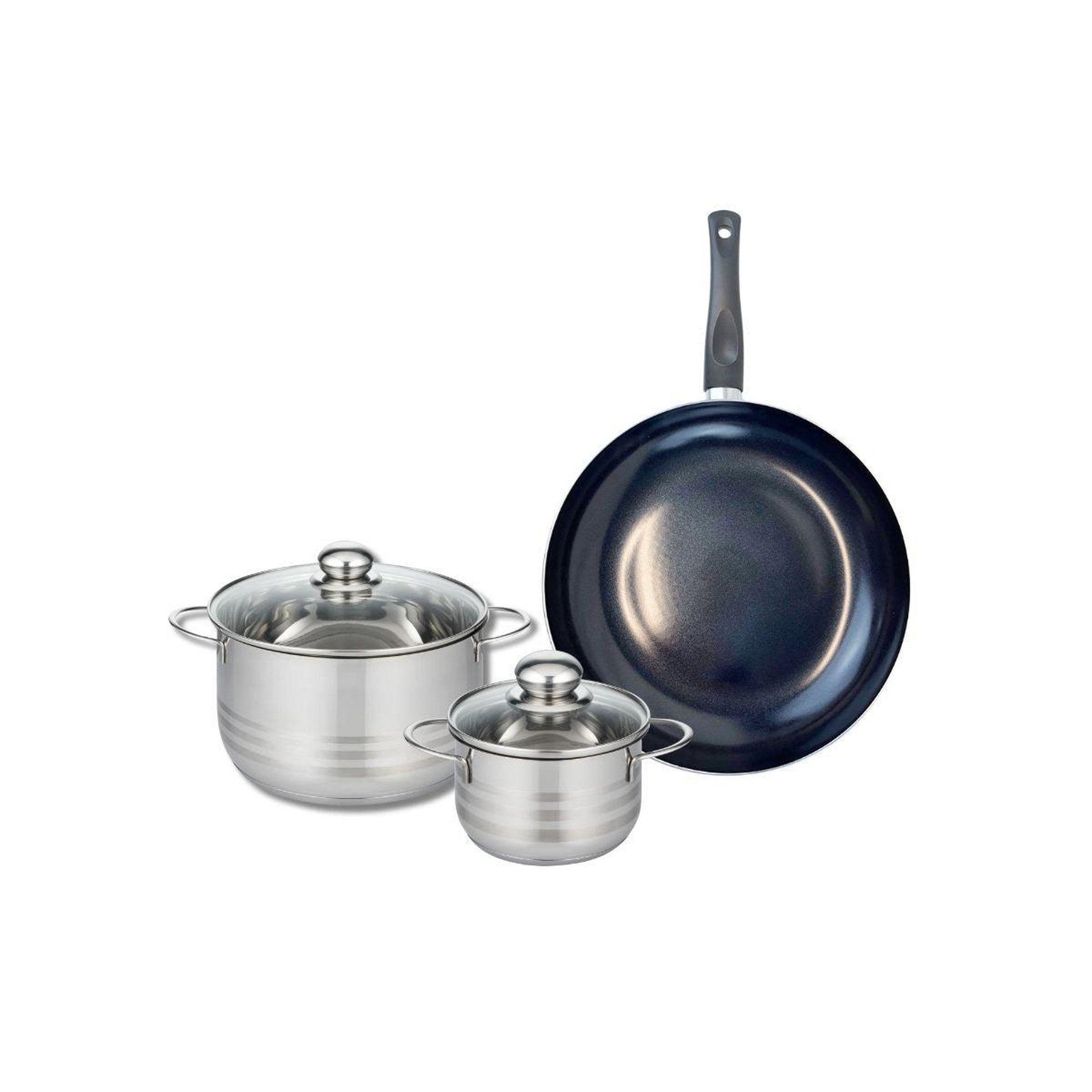 ELO Ensemble de 1 poêle de cuisson 28 cm et 2 faitouts 14 et 20 cm elo prima brillant