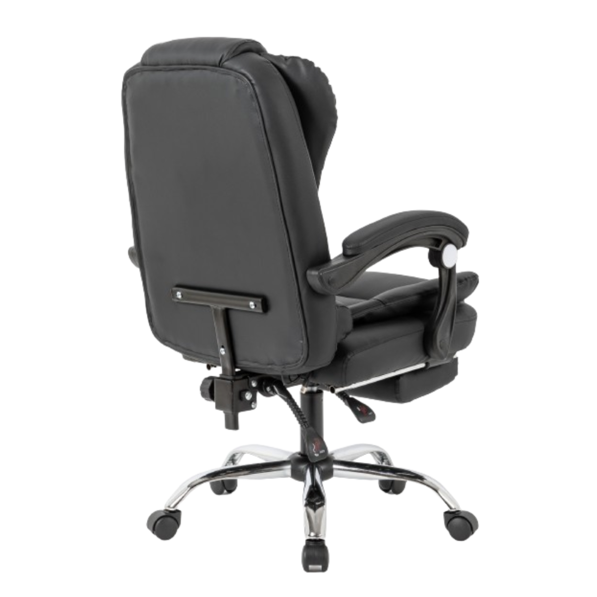 CONCEPT USINE Chaise de bureau massante  noir avec repose pieds ELITE