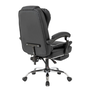 Voir la diapositive 6 : CONCEPT USINE Chaise de bureau massante  noir avec repose pieds ELITE