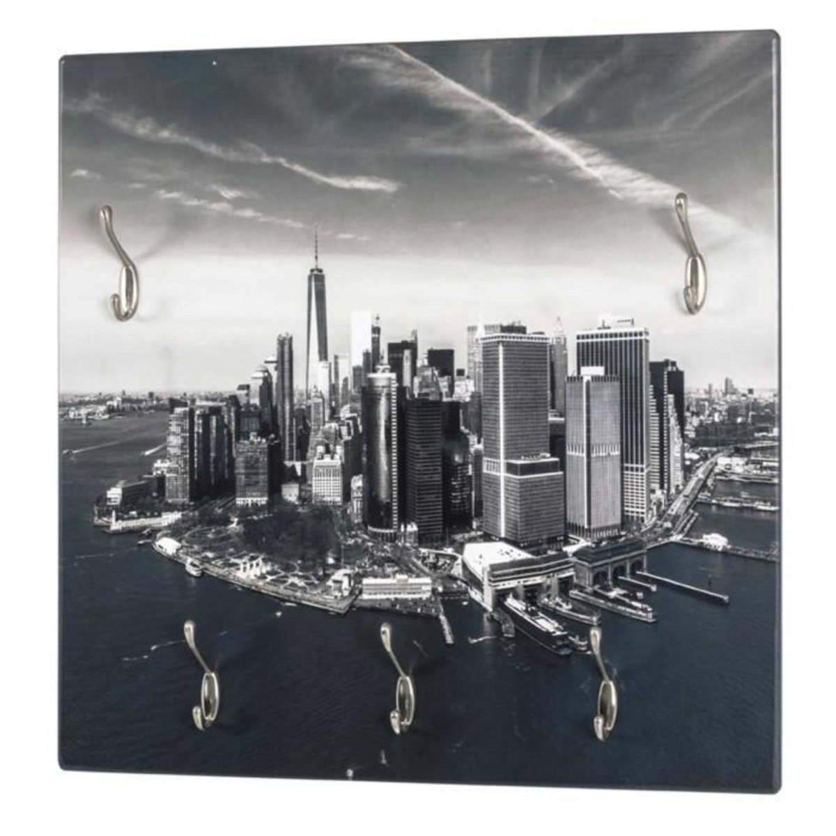 Paris Prix Patère Murale 5 Crochets  Skyline  70cm Gris