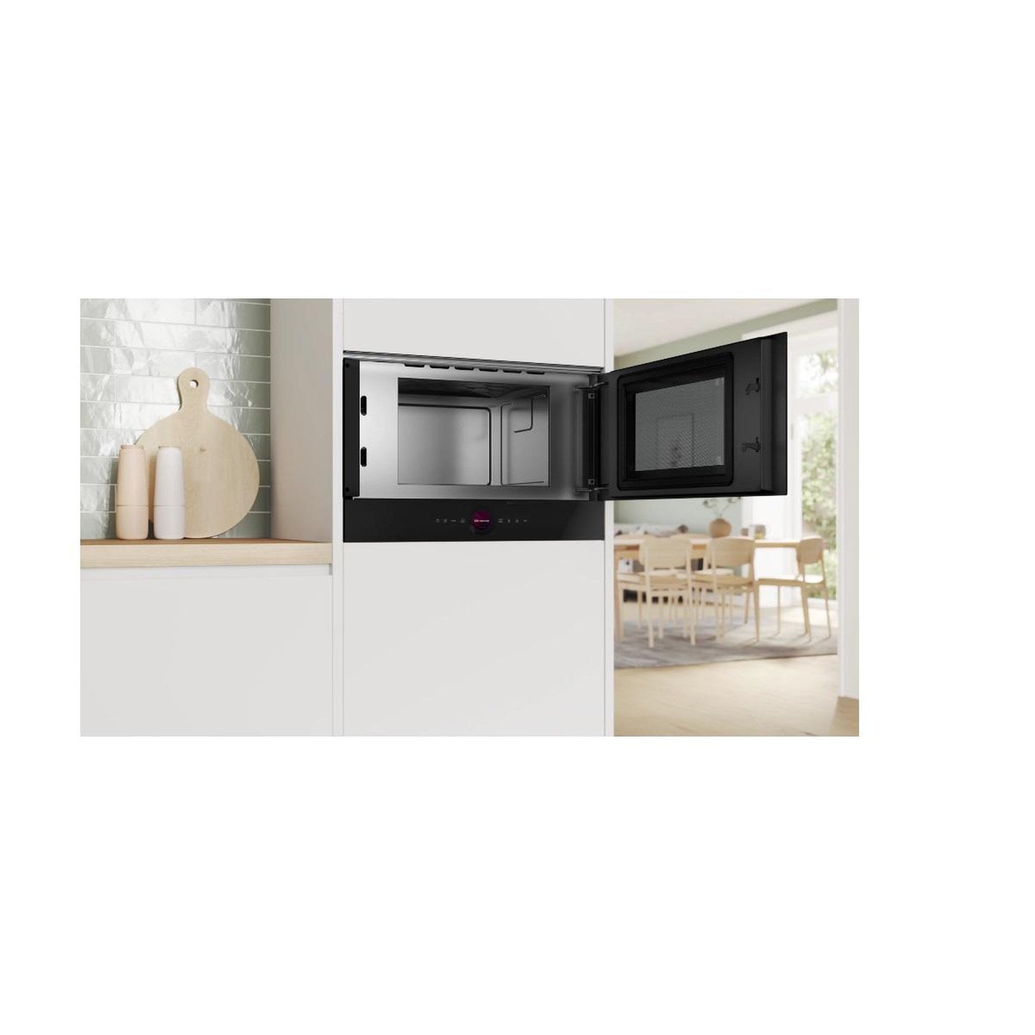 Voir la diapositive 4 : BOSCH Micro-ondes solo encastrable 21l 900w noir - BFR7221B1