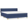 Voir la diapositive 1 : VIDAXL Sommier a lattes de lit avec matelas Bleu 180x200 cm Tissu