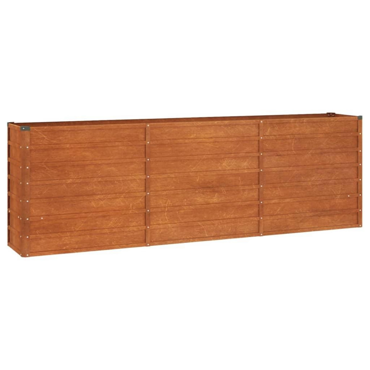 VIDAXL Lit sureleve de jardin rouille 240x40x77 cm acier corten