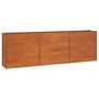 Voir la diapositive 2 : VIDAXL Lit sureleve de jardin rouille 240x40x77 cm acier corten