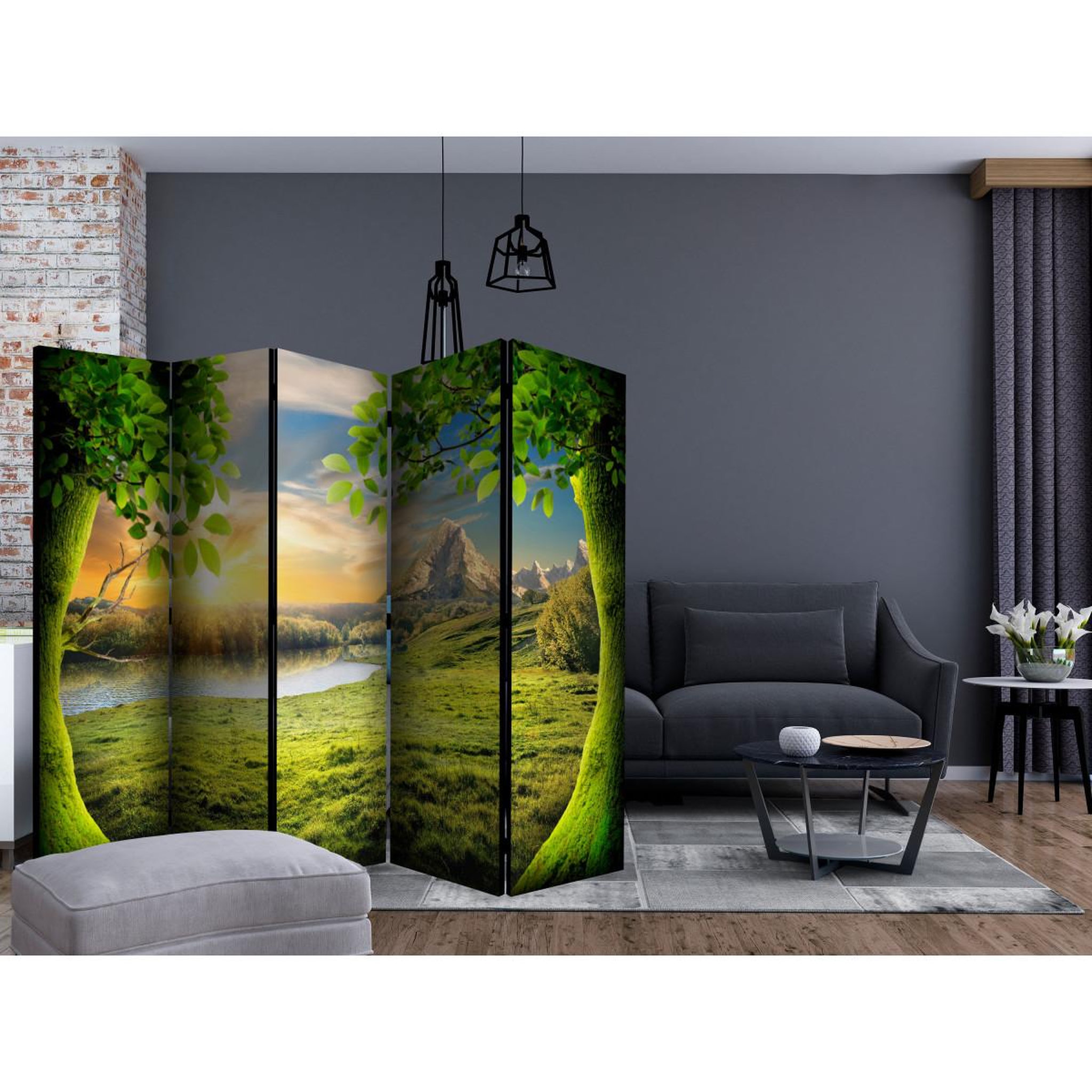 Voir la diapositive 2 : Paris Prix Paravent 5 volets  glade of dreams  172x225cm