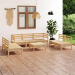 VIDAXL Salon de jardin 8 pcs Bois de pin massif