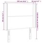 Voir la diapositive 6 : VIDAXL Tete de lit a LED Taupe 103x16x118/128 cm Tissu
