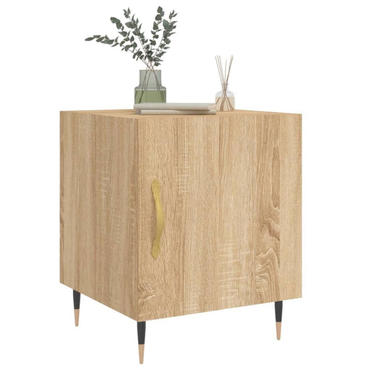 VIDAXL Tables de chevet 2 pcs chene sonoma 40x40x50 cm bois ingenierie