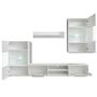 Voir la diapositive 3 : VIDAXL Meuble TV mural avec eclairage LED 5 pieces Blanc