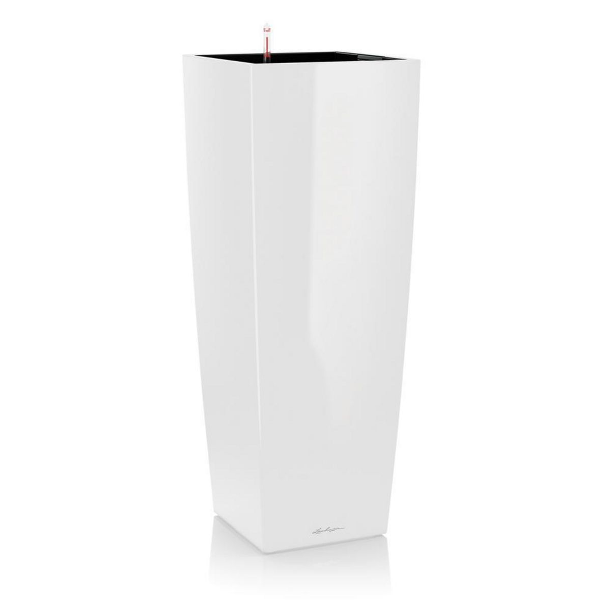 LECHUZA Cubico alto Premium 40 - Kit complet, blanc brillant 105 cm