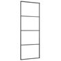 Voir la diapositive 3 : VIDAXL Porte coulissante Aluminium et verre ESG 76x205 cm Noir