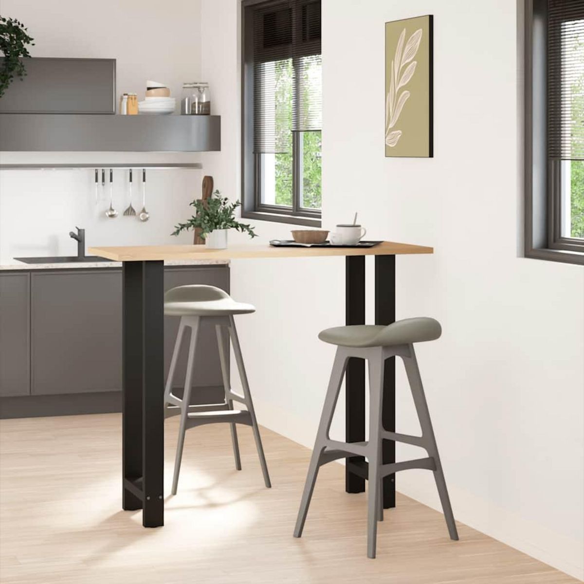 VIDAXL Pieds de table basse noir 2 pcs 40x(110-111) cm acier