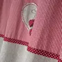 Lovely Casa Rideau à œillets 140x260 cm Marianne rouge coton