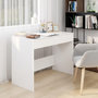 Voir la diapositive 1 : VIDAXL Bureau Blanc 101x50x76,5 cm Agglomere