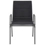 Voir la diapositive 3 : VIDAXL Chaises empilables de jardin lot de 2 Acier et textilene Noir