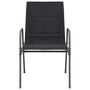 Voir la diapositive 3 : VIDAXL Chaises empilables de jardin lot de 2 Acier et textilene Noir