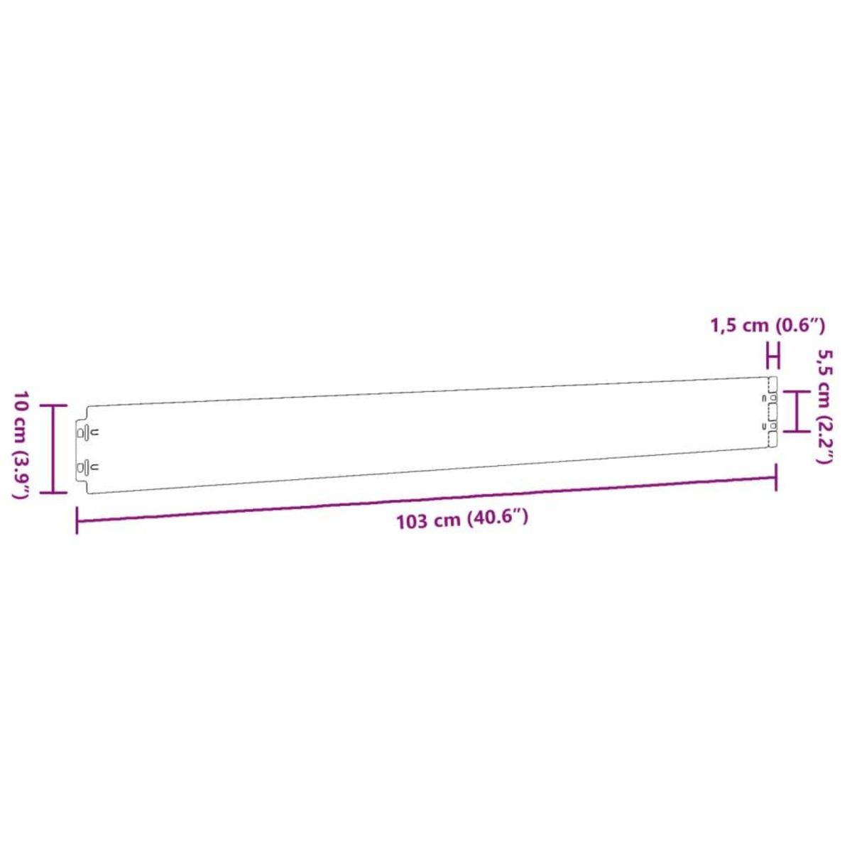 VIDAXL Bordures de pelouse 50 pcs 10x103 cm acier corten flexible