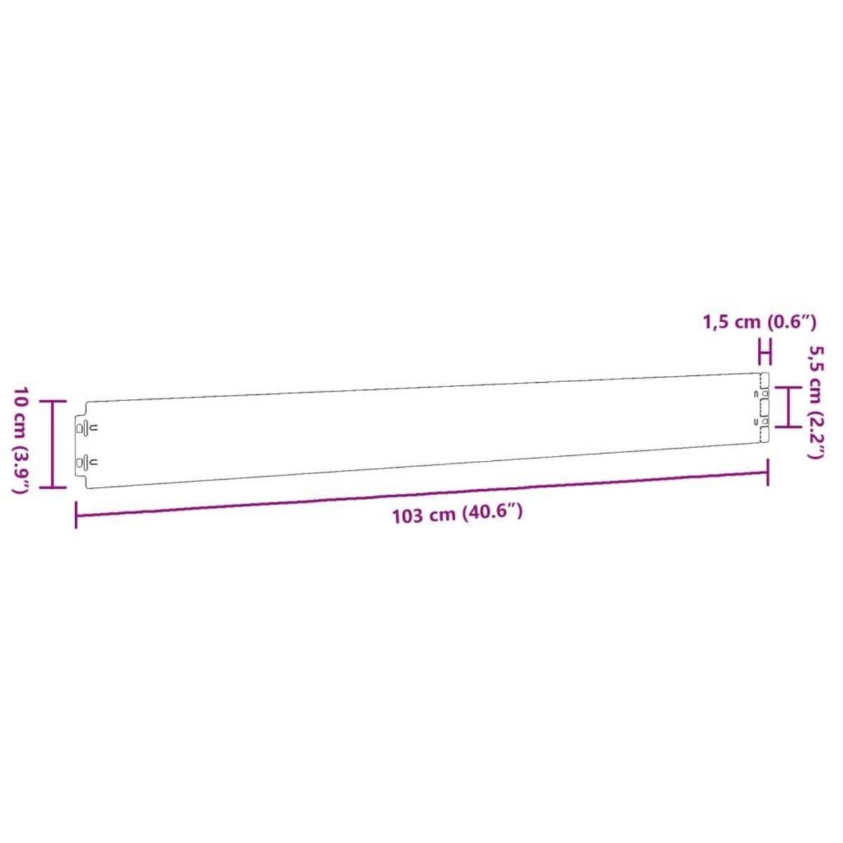 VIDAXL Bordures de pelouse 50 pcs 10x103 cm acier corten flexible