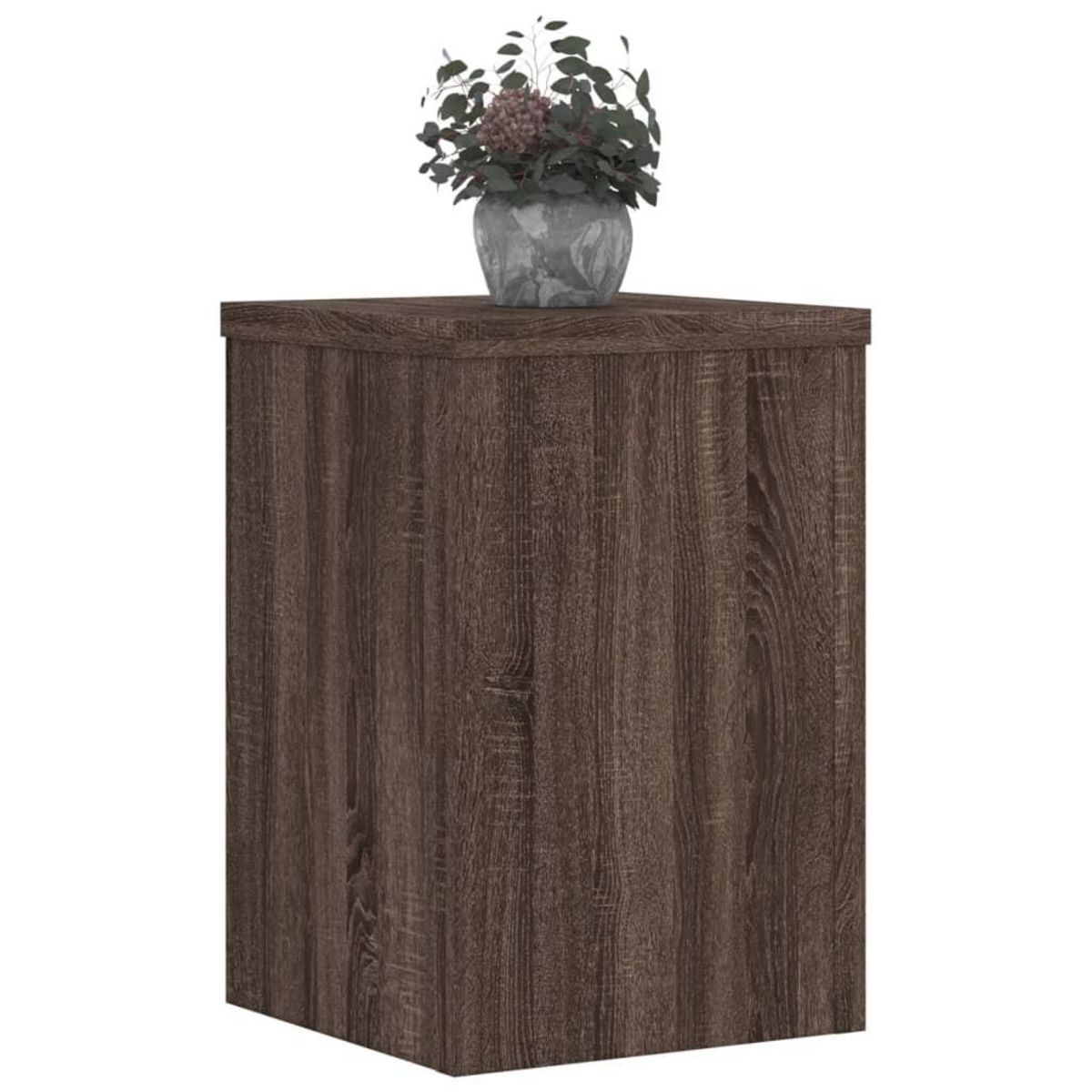 VIDAXL Supports pour plantes 2 pcs chene marron bois d'ingenierie