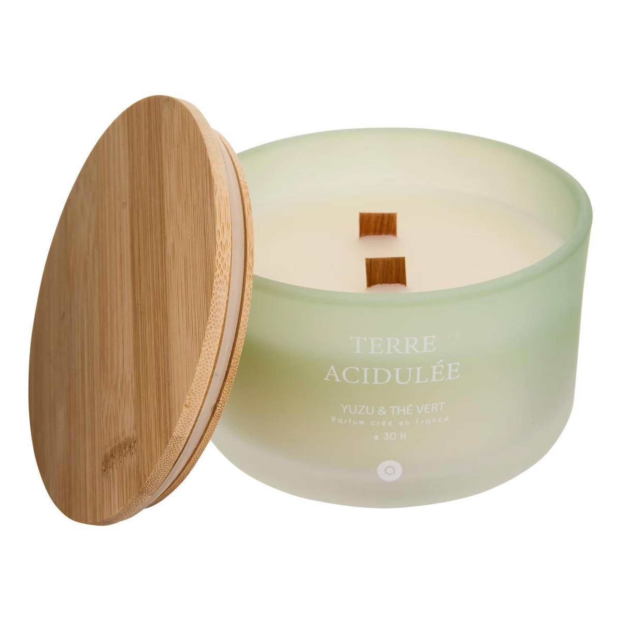 Voir la diapositive 2 : ATMOSPHERA Bougie parfumée en verre  sana  420g terre acidulée