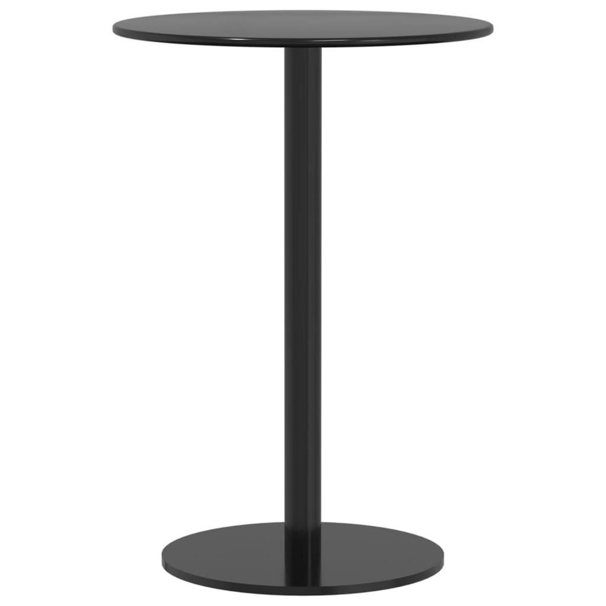 VIDAXL Table de jardin ronde noir Ø50x72 cm acier