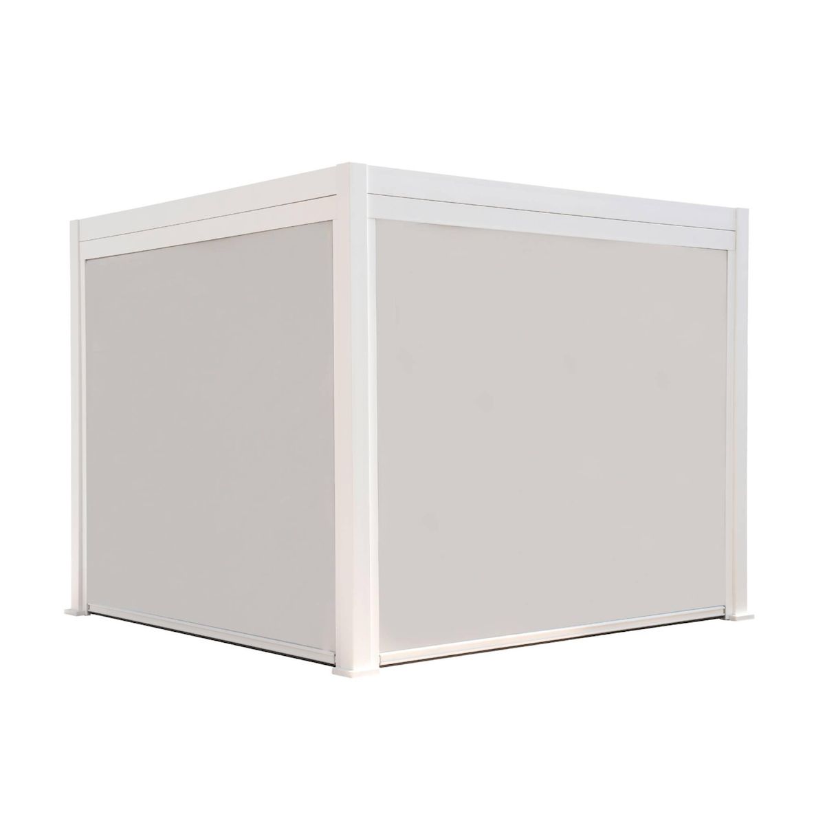 SWEEEK Pergola bioclimatique aluminium 3x3m V2 + 2 stores 3m Triomphe