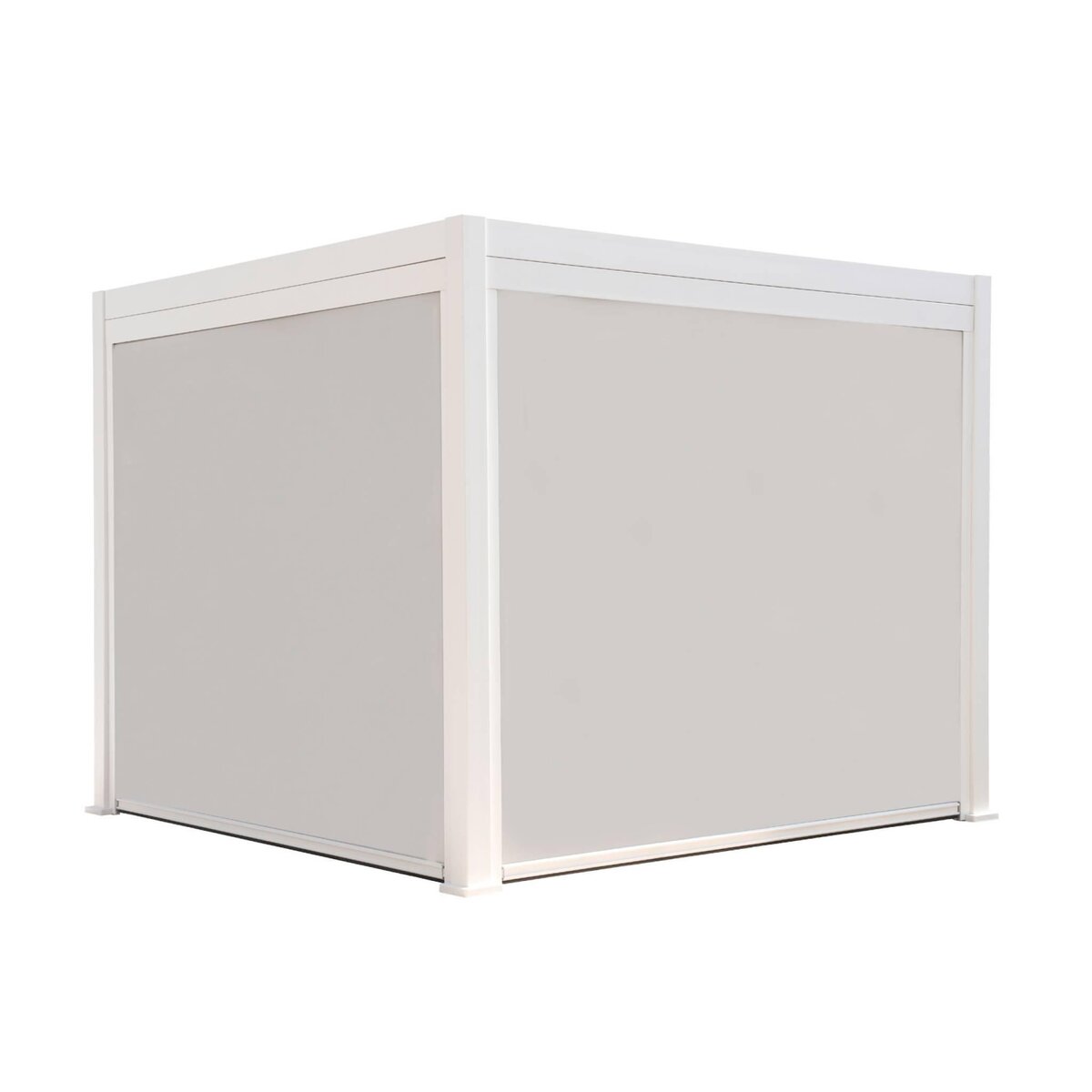 SWEEEK Pergola bioclimatique aluminium 3x3m V2 + 2 stores 3m Triomphe