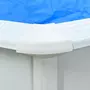 VIDAXL Piscine ronde avec parois en acier 550x120 cm Blanc
