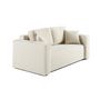 Voir la diapositive 3 : BEST MOBILIER Topaze - canapé droit 2 places - en tissu bouclette