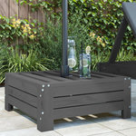 VIDAXL Couvercle de base de parasol gris bois massif de pin