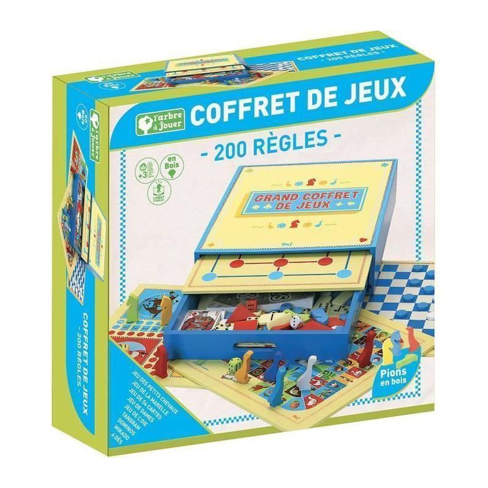 Voir la diapositive 2 : L'ARBRE A JOUER LARBRE A JOUER - 66200 - GRAND COFFRET DE JEUX - 200 REGLES