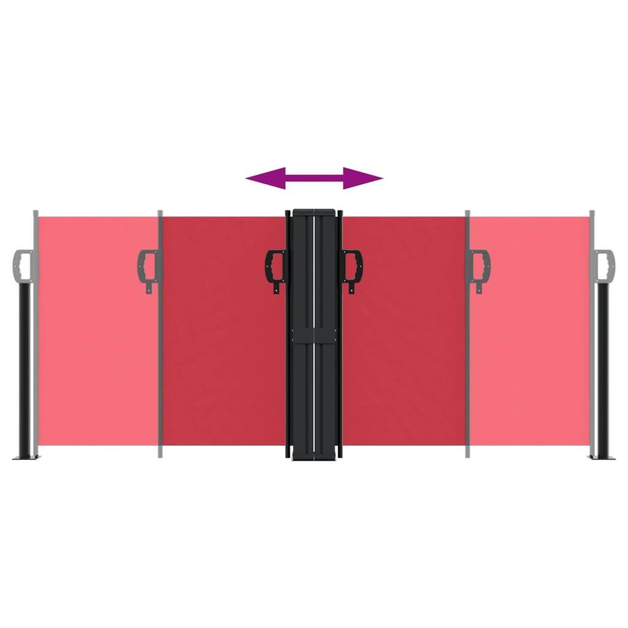 Voir la diapositive 5 : VIDAXL Auvent lateral retractable rouge 100x1000 cm