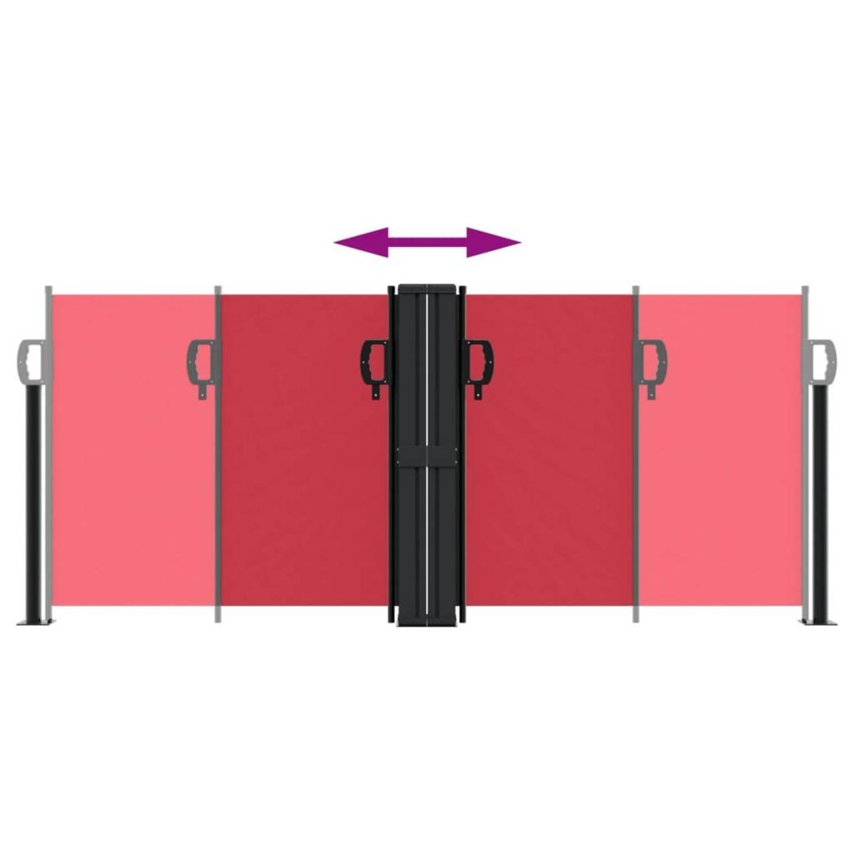 VIDAXL Auvent lateral retractable rouge 100x1000 cm