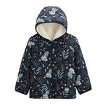 Petit Béguin Veste à capuche enfant en sherpa réversible Belle de Nuit. Coloris disponibles : Bleu