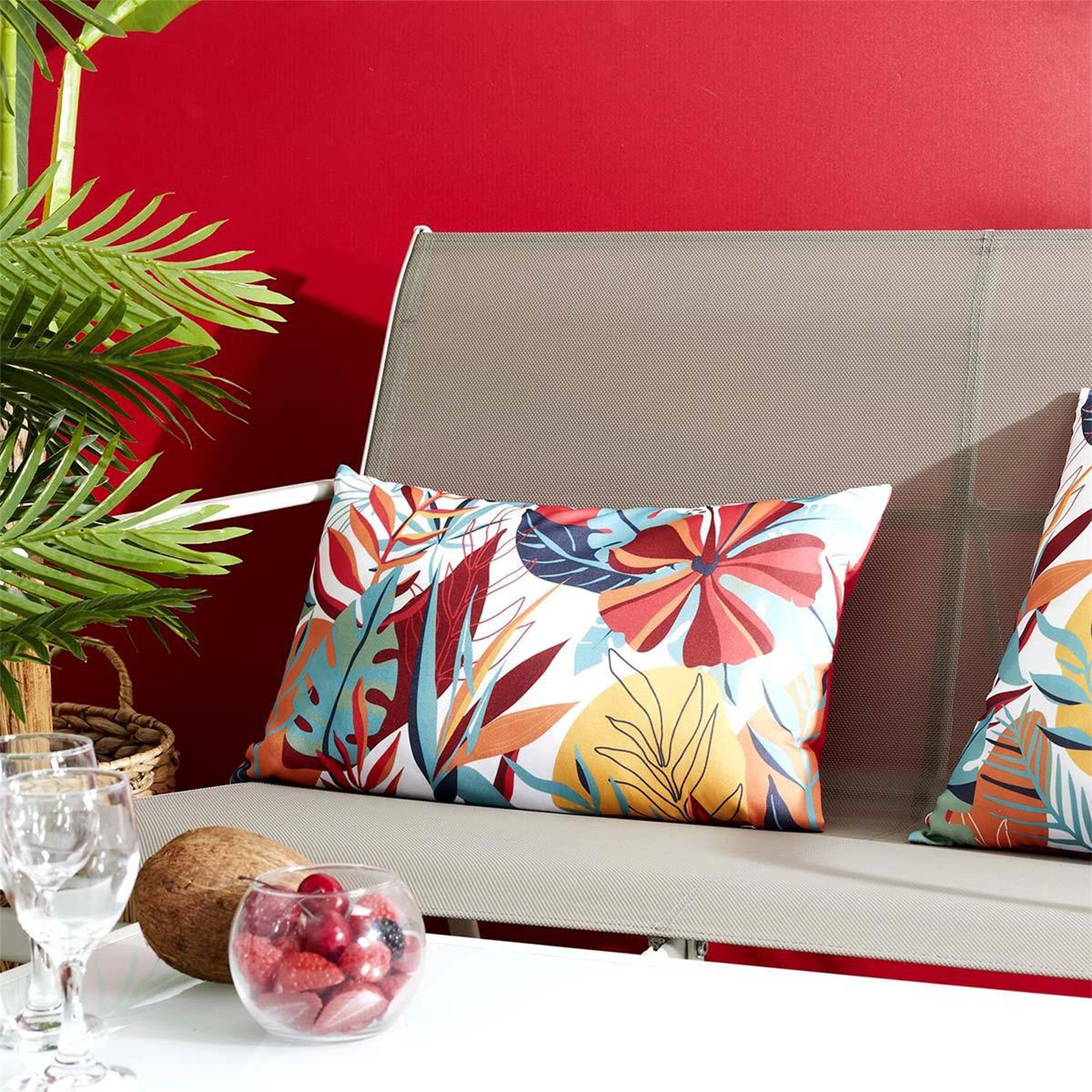 Voir la diapositive 3 : The Home Deco Factory Coussin Déco  Paradis Exotique  30x50cm Multicolore
